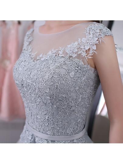 Scoop Sashes Appliques Mini Homecoming Dress Short Prom Dresses - Image 3