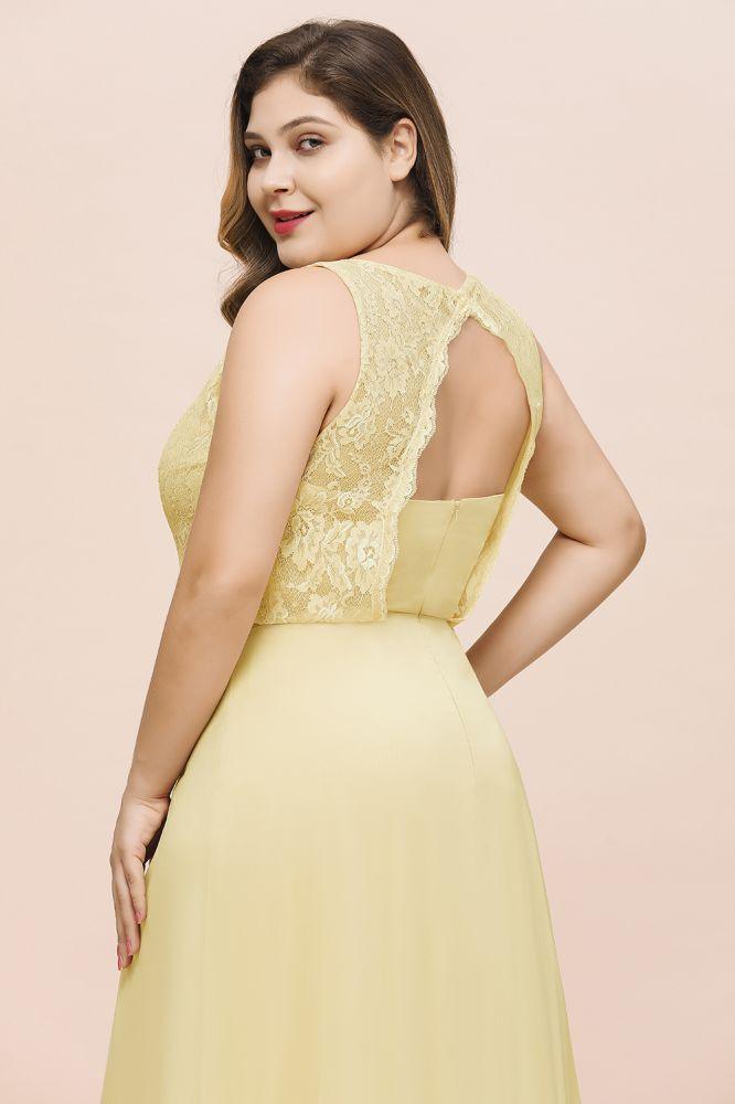 Plus Size Floral A-line Bridesmaid Dress Sleeveless Evening Maxi Dress for Girls Women - Image 8